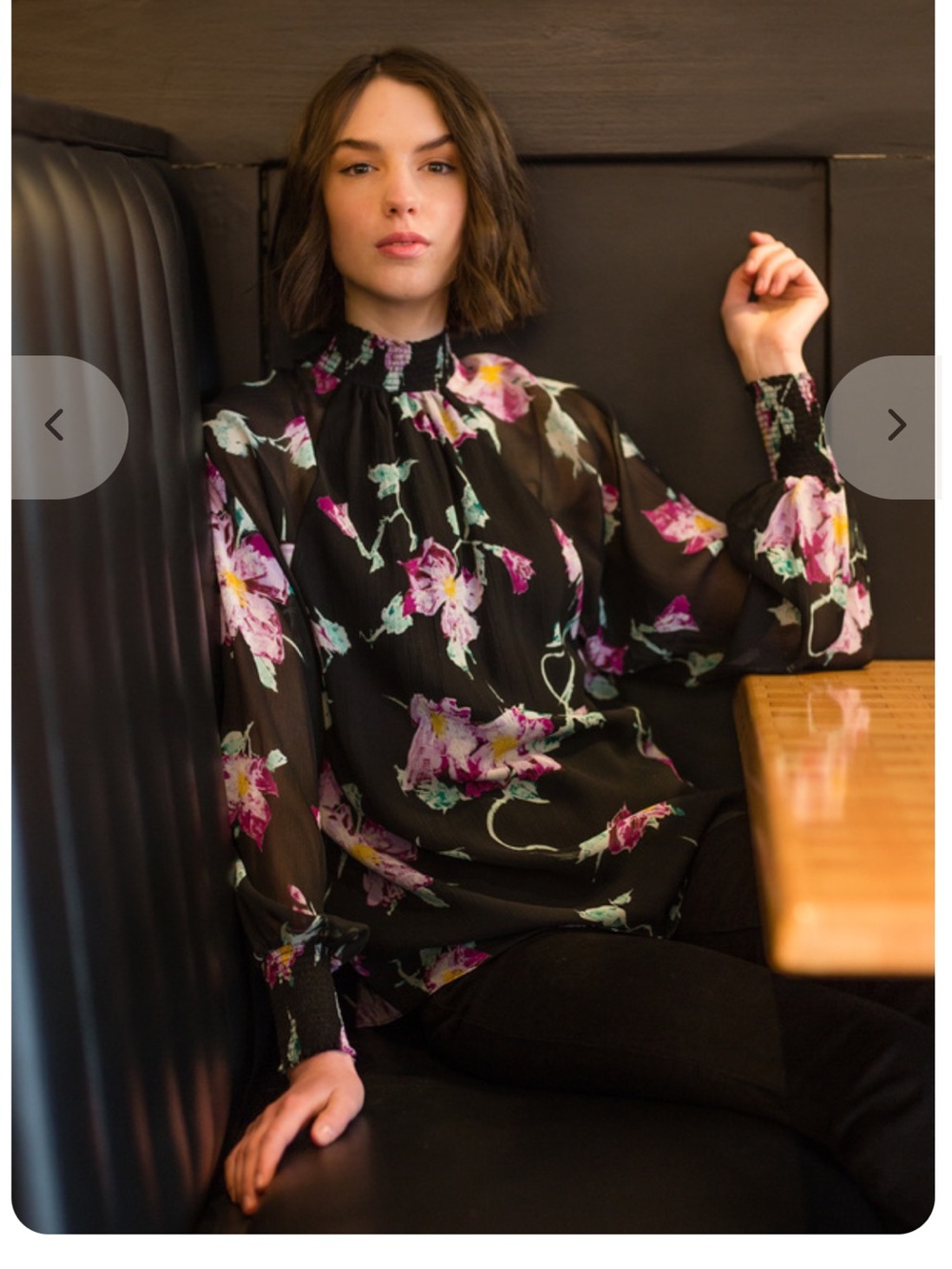 A.L.C. Black Silk Venetia Blouse